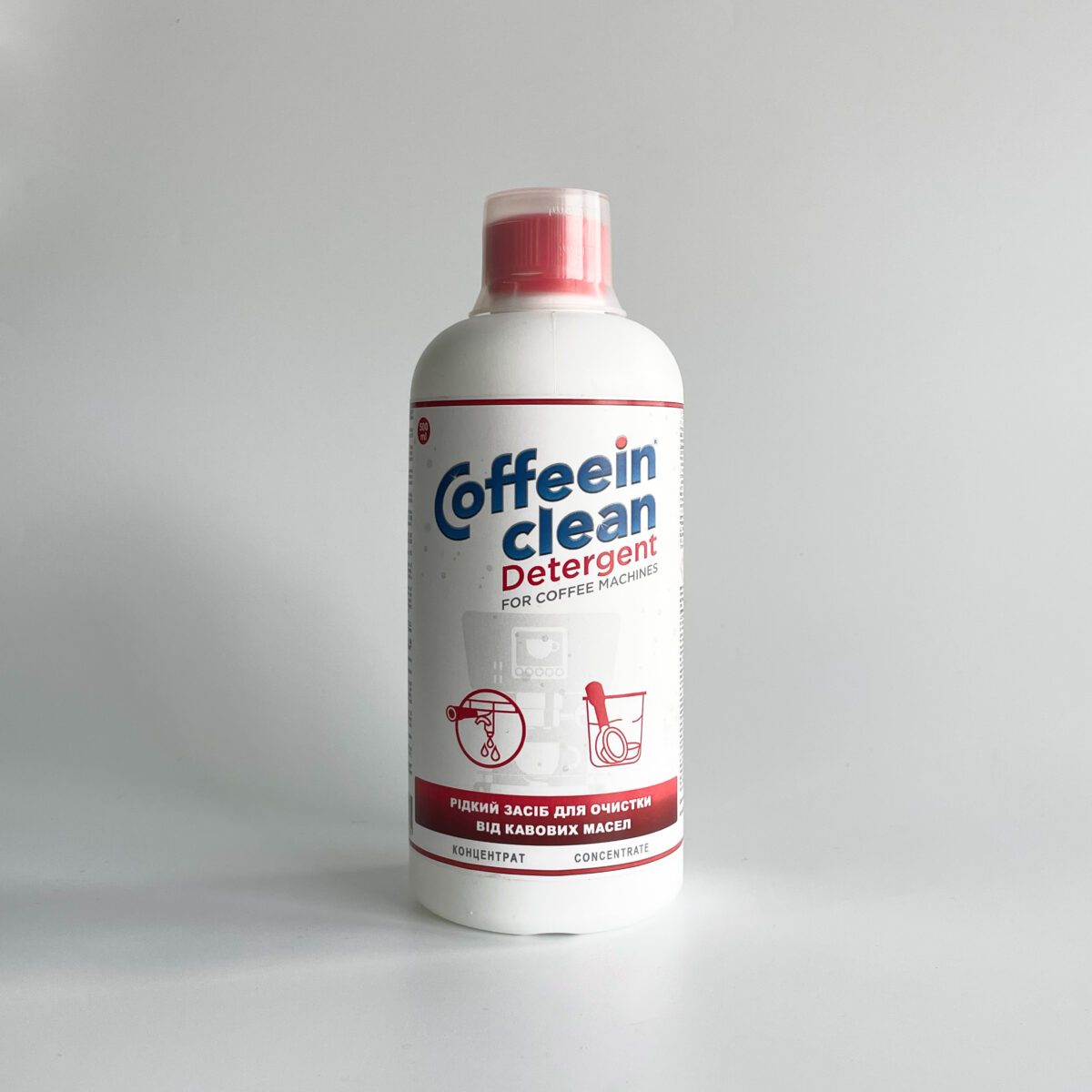 Coffeein Clean – рідина для очищення кавомашин від кавових масел, 500 мл Рідина Coffeein Clean для видалення кавових масел з кавомашин, 500 мл